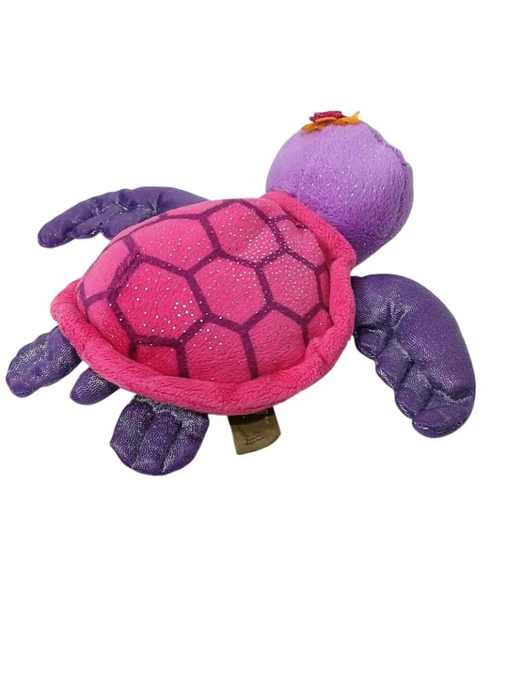 First Main Fanta Sea Tallulah Turtle Plush Purple Pink Glitter Sparkle Toy 7 in